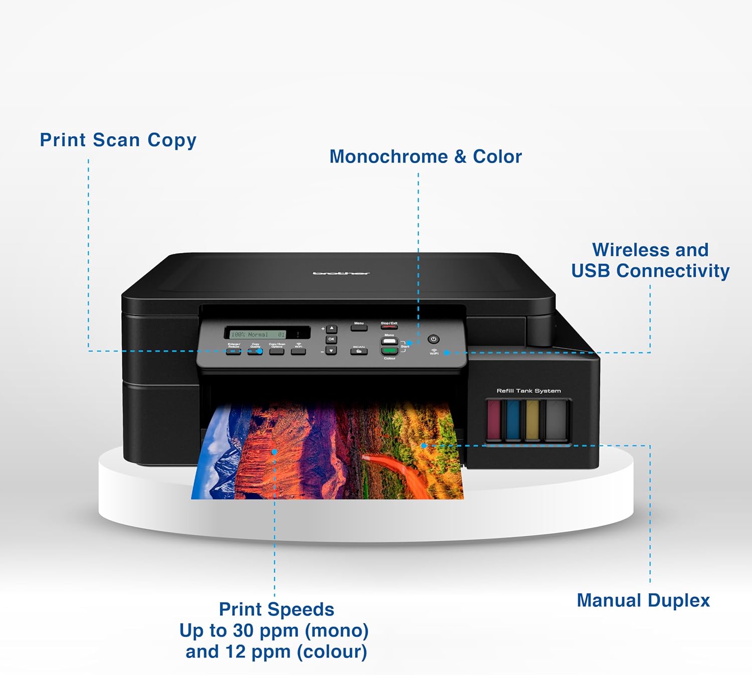 Brother DCP-T520W All in one Ink Tank Printer	