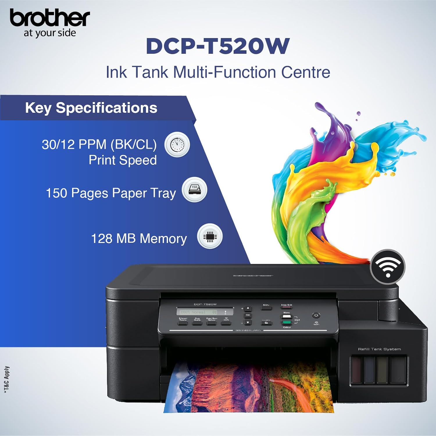 Brother DCP-T520W All in one Ink Tank Printer	