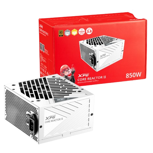 XPG CORE REACTOR II 850W WHITE PCIE 5 & ATX 3.0 Power Supply - Full Modular - 80+ GOLD Certified	