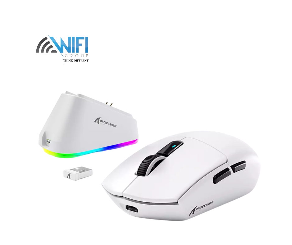 ATTACK SHARK G3PRO 2.4Ghz Wireless Gaming Mouse RGB Charging Dock 2.4Ghz/BT/USB-C Switch Over 100 Hrs Ultra Lightweight 59g 500mAh High Capacity Battery 25000DPI 1000hz BK52820 Set Sole Web Driver