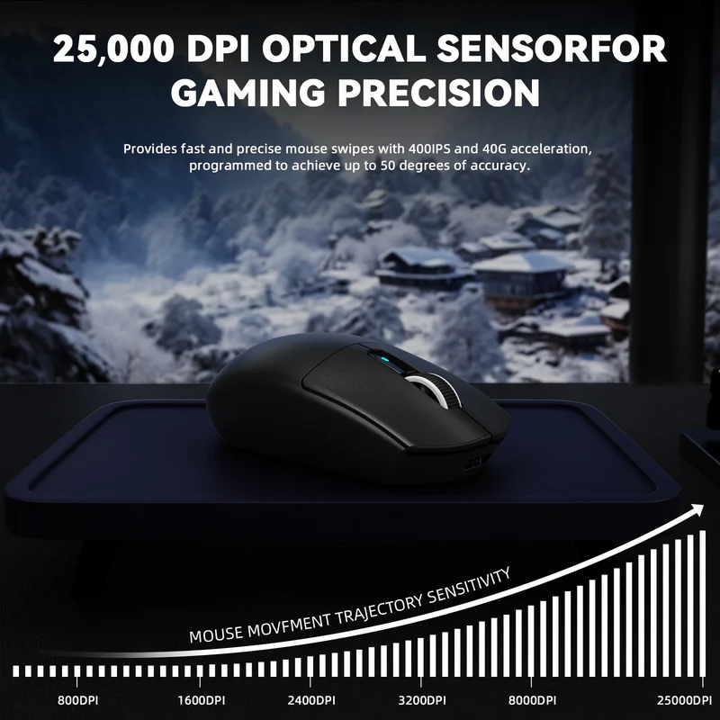 Attack Shark G3PRO lightweight three-mode mouse Black