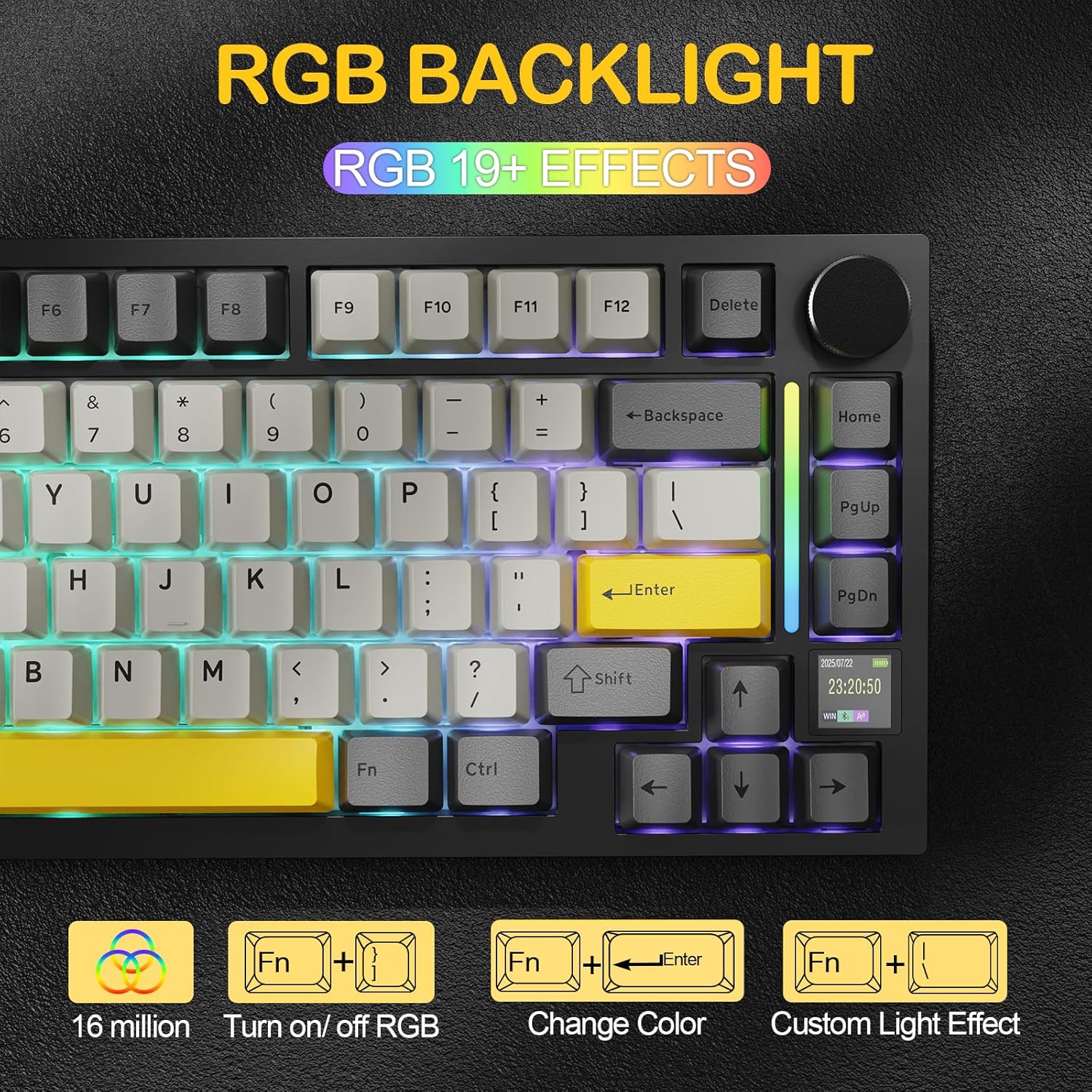 Attack shark X820 ULTRA Tri-Mode Mechanical Keyboard Star Black