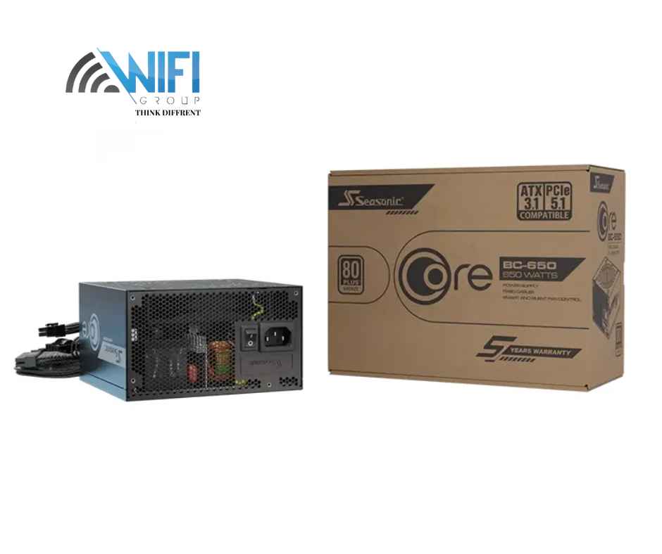 Seasonic Core BC-650 650W 80 Plus Bronze braided cables Hydro Dynamic Bearing Fan Power Supply