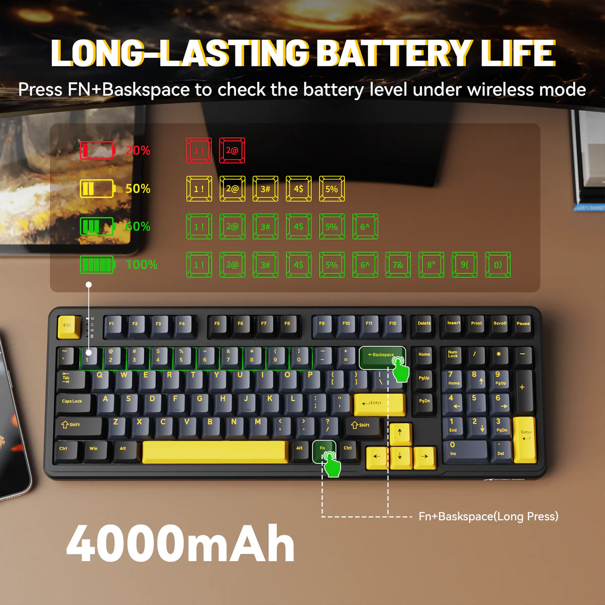 Attack shark X98 RGB keyboard Star Black