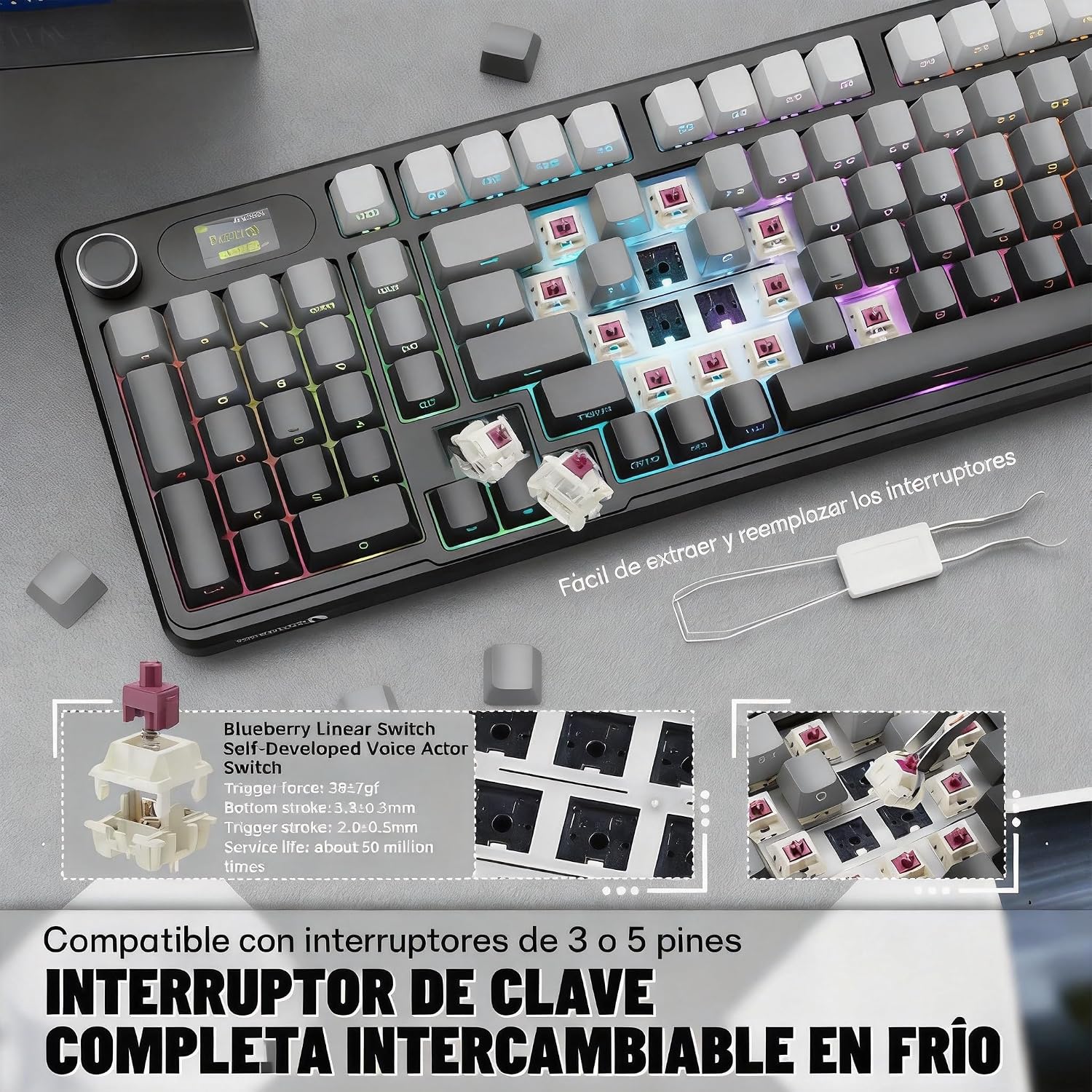 AAttack shark X98 RGB keyboard Moonlit night
