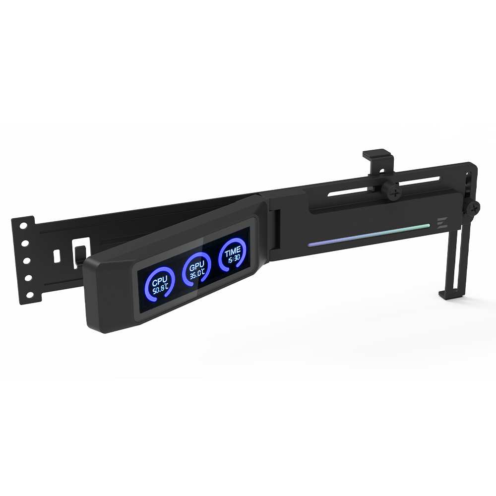 ZALMAN ZM-VS3 DS ARGB LCD Display Panel – CPU & GPU Temp Monitor, USB 9-Pin, Black