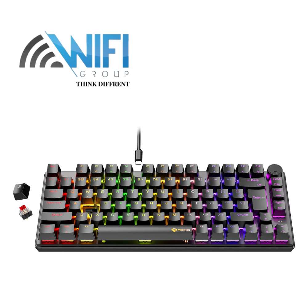 Keyboard Meetion MK006 PRO RGB 75% Hot Swappable Red switch Arabic Wired Mechanical