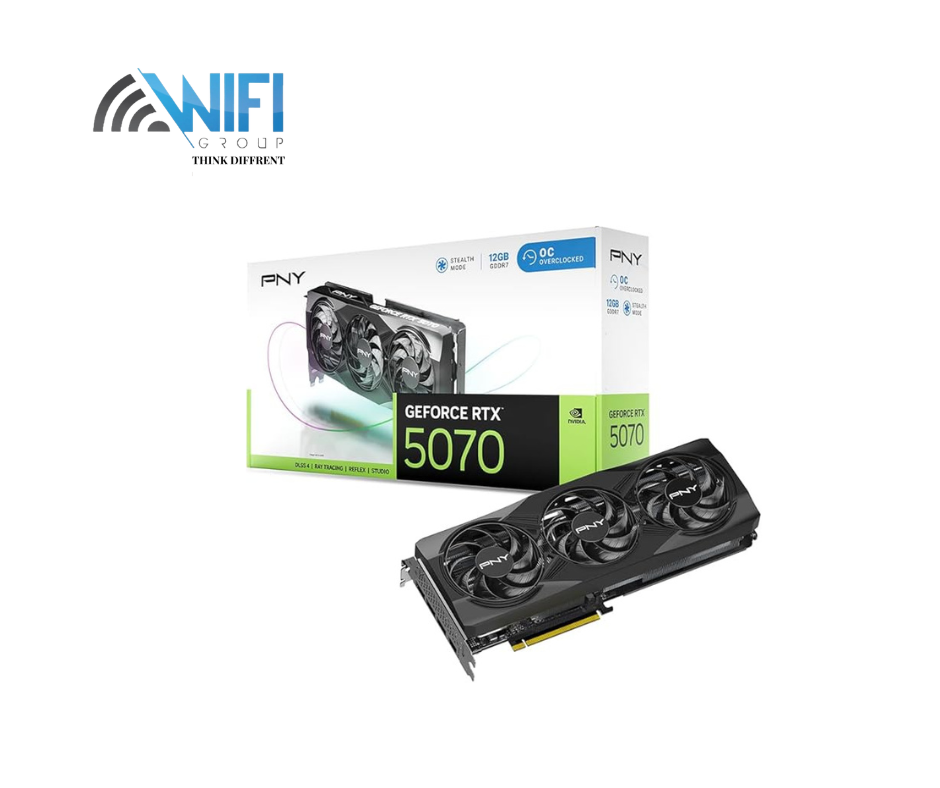 PNY NVIDIA GeForce RTX 5070 OC BLACK Triple Fan Graphics Card 