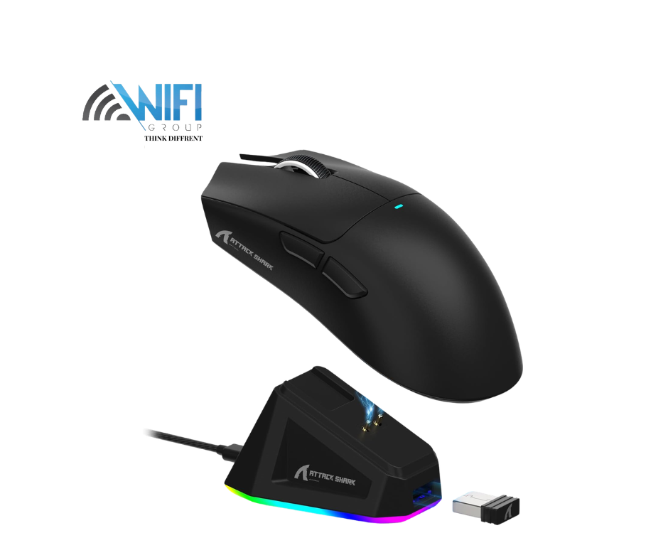ATTACK SHARK X11 Lightweight Tri-Mode Wireless 2.4G/USB-C Wired/BT Gaming Mouse with RGB Charging Dock ,22K DPI,PAW3311 Optical Sensor (Black)