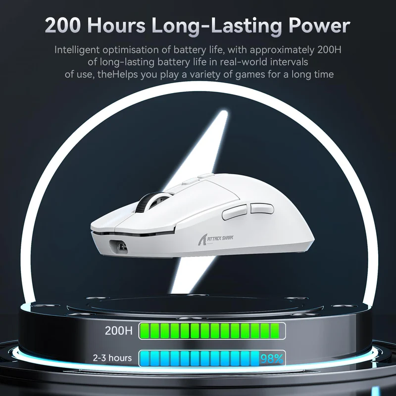 Attack Shark X6 RGB three-mode mouse White