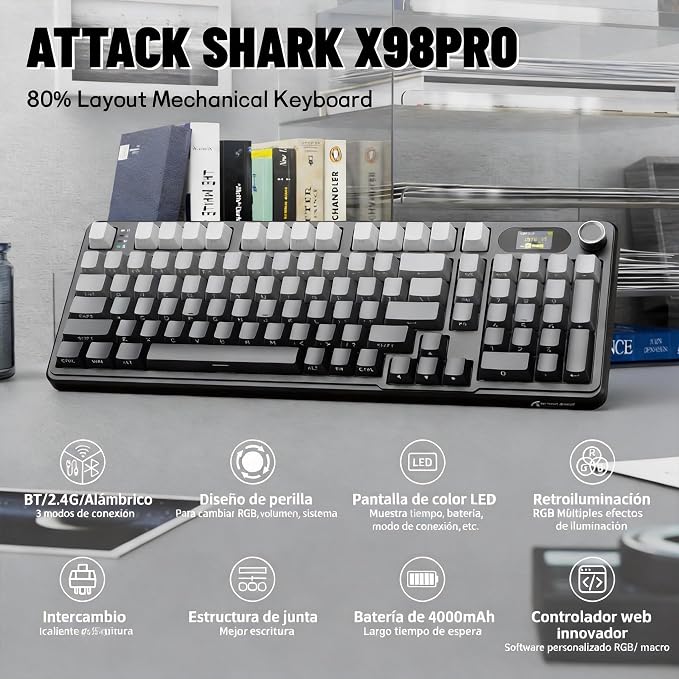 Attack Shark X98PRO three-mode RGB keyboard Moonlit night