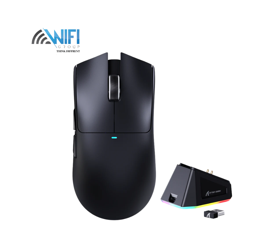 ATTACK SHARK X11 Lightweight Tri-Mode Wireless 2.4G/USB-C Wired/BT Gaming Mouse with RGB Charging Dock ,22K DPI,PAW3311 Optical Sensor (Black)