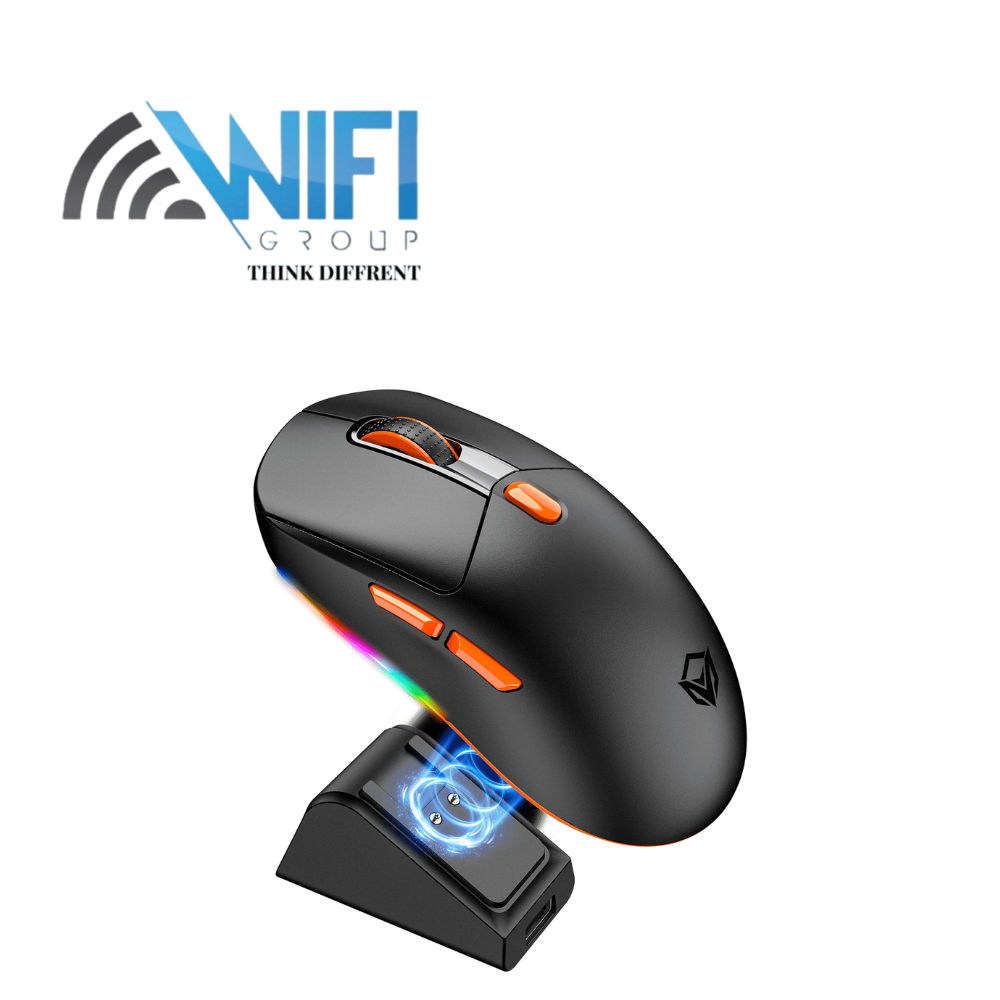 Mouse Meetion Air GW38 Pixart PAW3104 With Charging Base 3 Mode Rechargeable Wireless And Bluetooth Gaming 