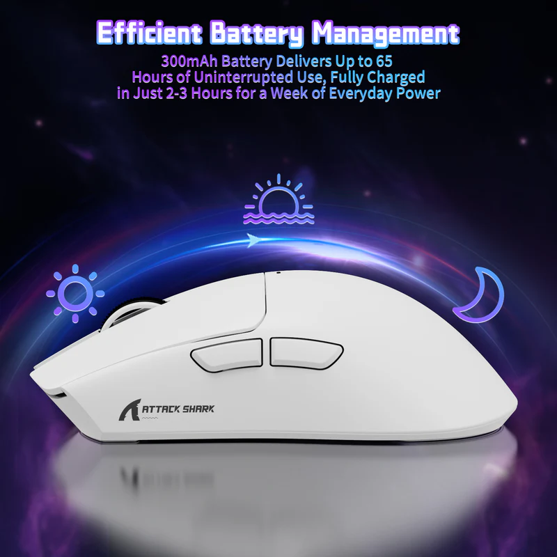 Attack Shark X11SE lightweight three-mode mouse white