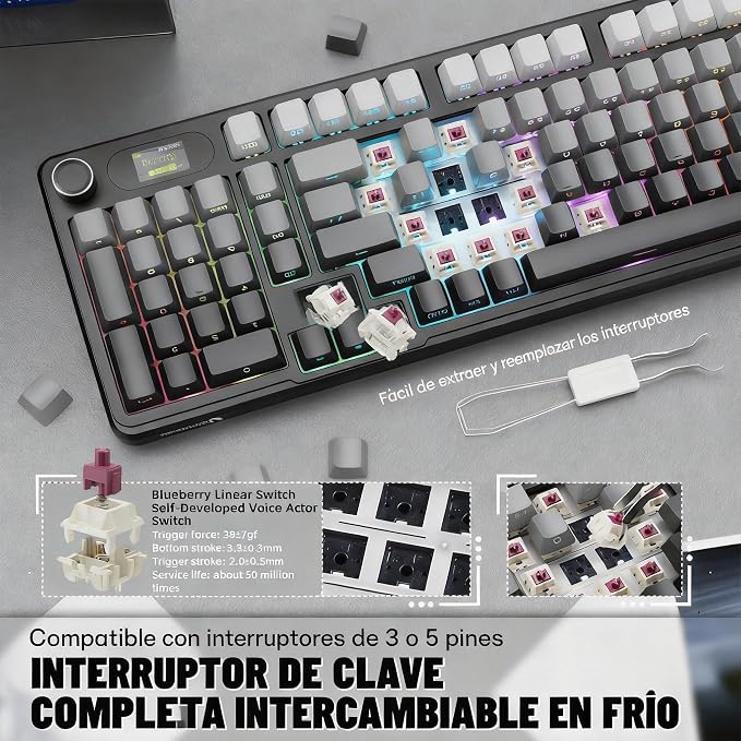 Attack Shark X98PRO three-mode RGB keyboard Moonlit night