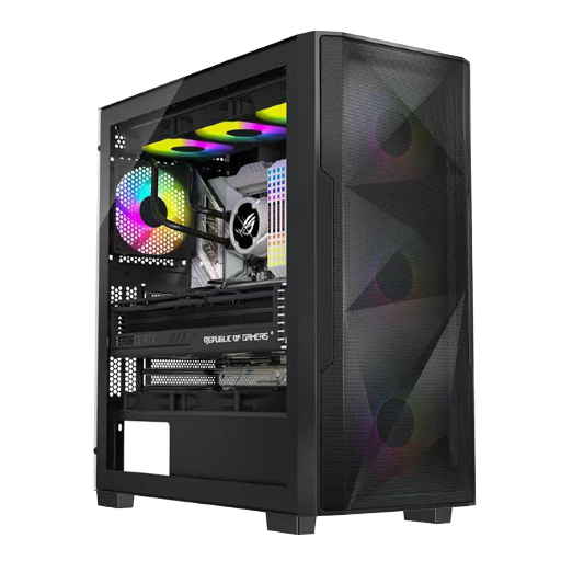 Xander Velox Flow Black E-ATX Gaming Case with 750W PSU