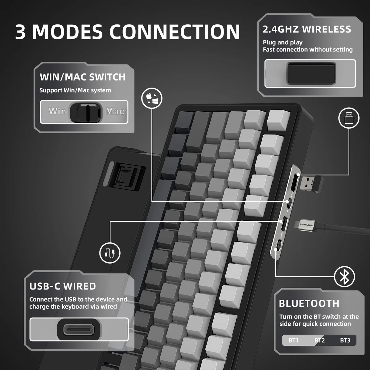 Keyboard Attack Shark X85 Moonlit night