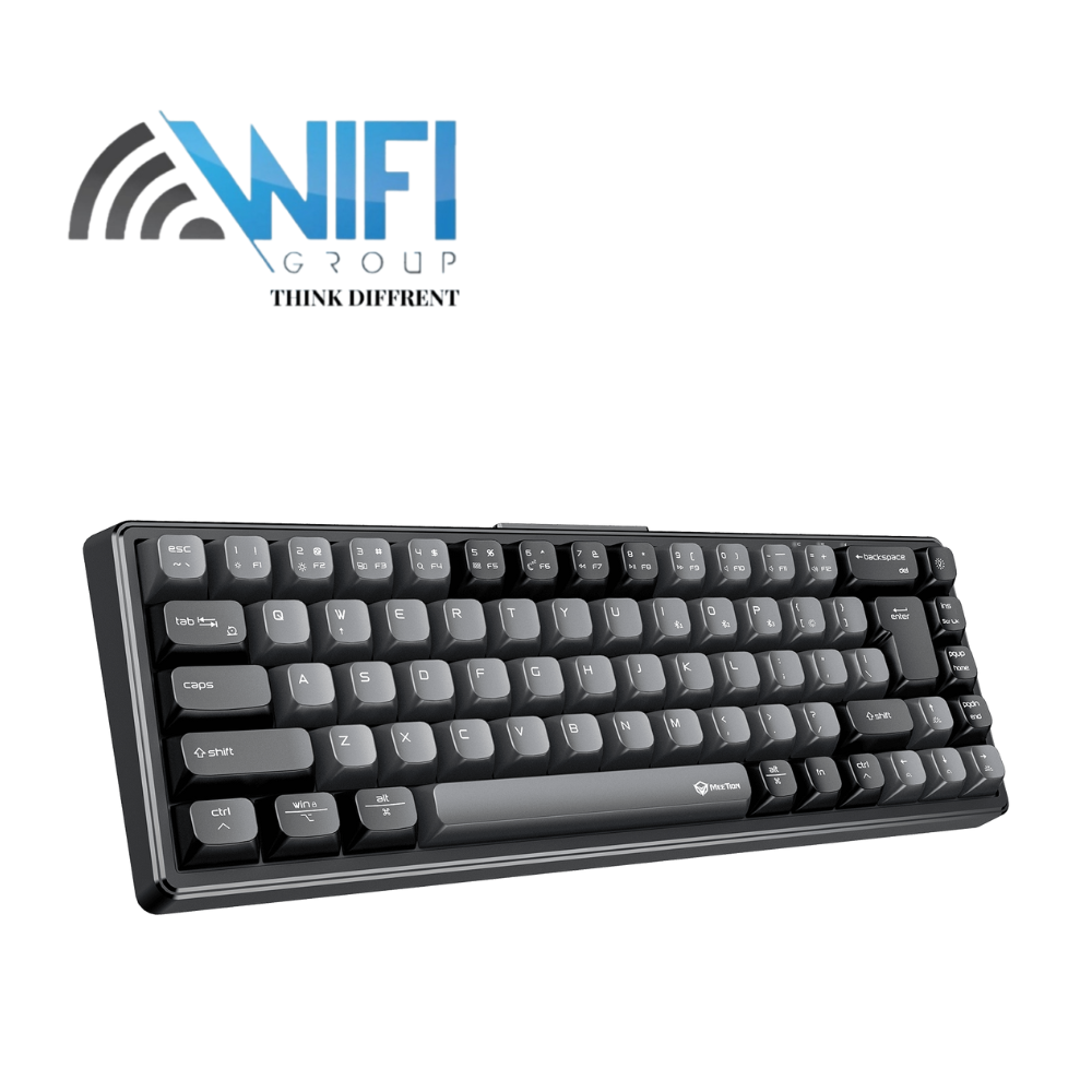 Keyboard Meetion MK12 65% RGB Arabic Triple Mode Wireless And Bluetooth Mechanical 