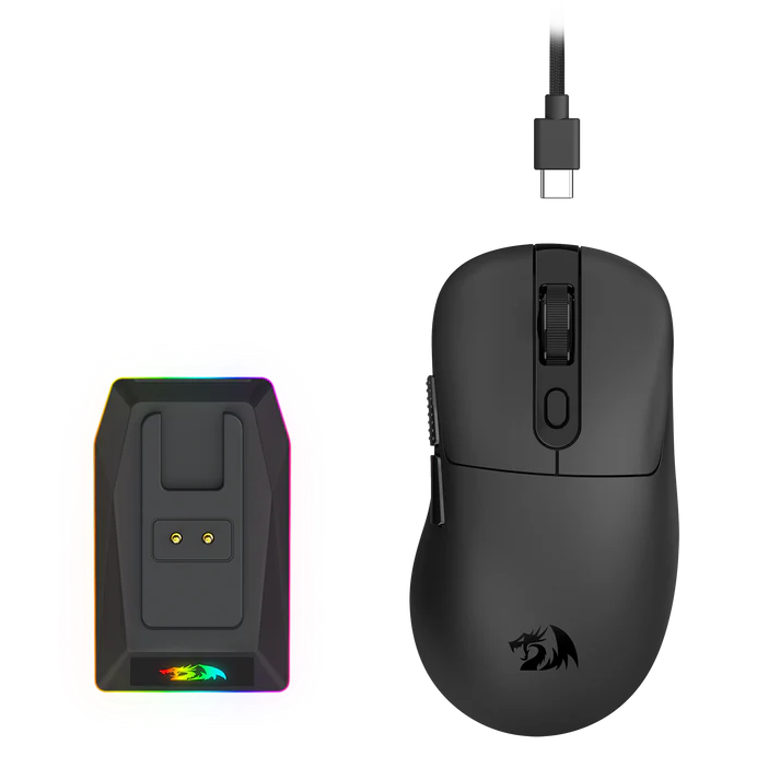 Redragon M998 Lightweight Wireless Gaming Mouse with RGB Magnetic Charging Dock