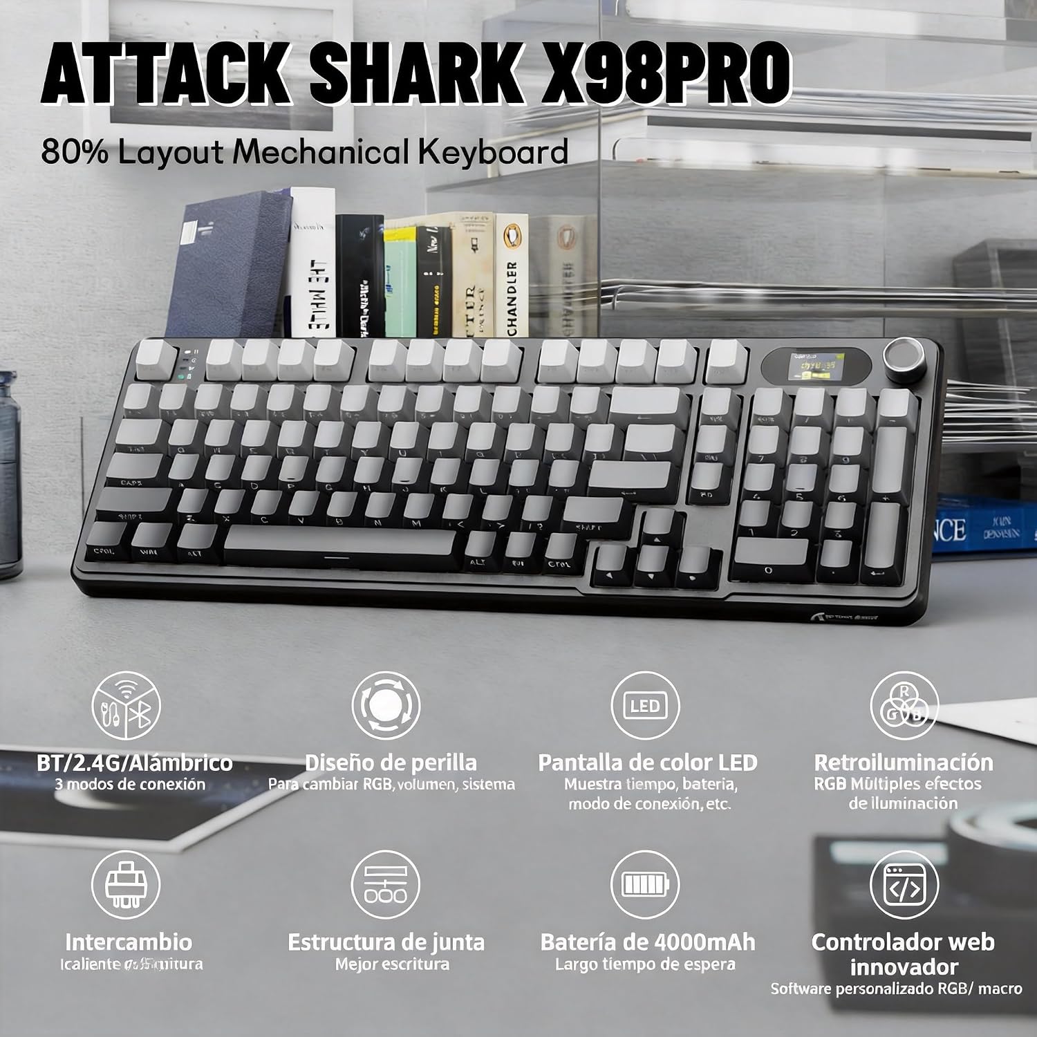 AAttack shark X98 RGB keyboard Moonlit night