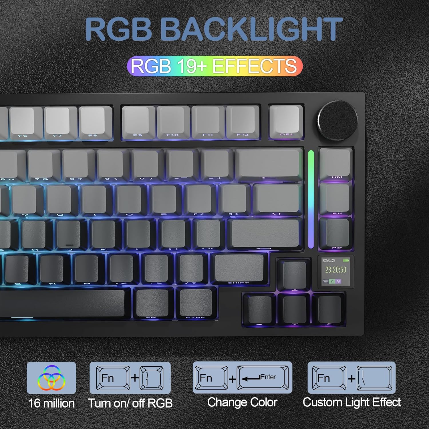 Attack shark X820 ULTRA Tri-Mode Mechanical Keyboard Moonlight