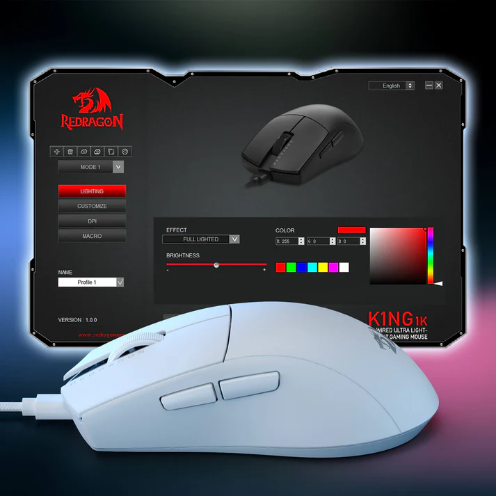Redragon M724 Wired Gaming Mouse  White 