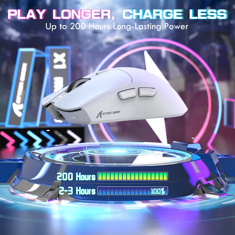 Attack Shark X1 Llghtweight 3-Mode Mouse white