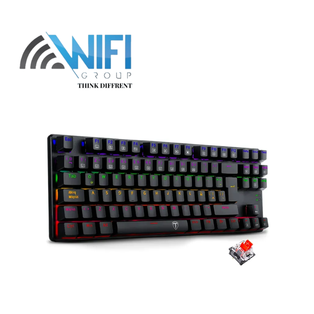 T-DAGGER Bora T-TGK313 Red Switch RAINBOW LED Mechanical Gaming Keyboard