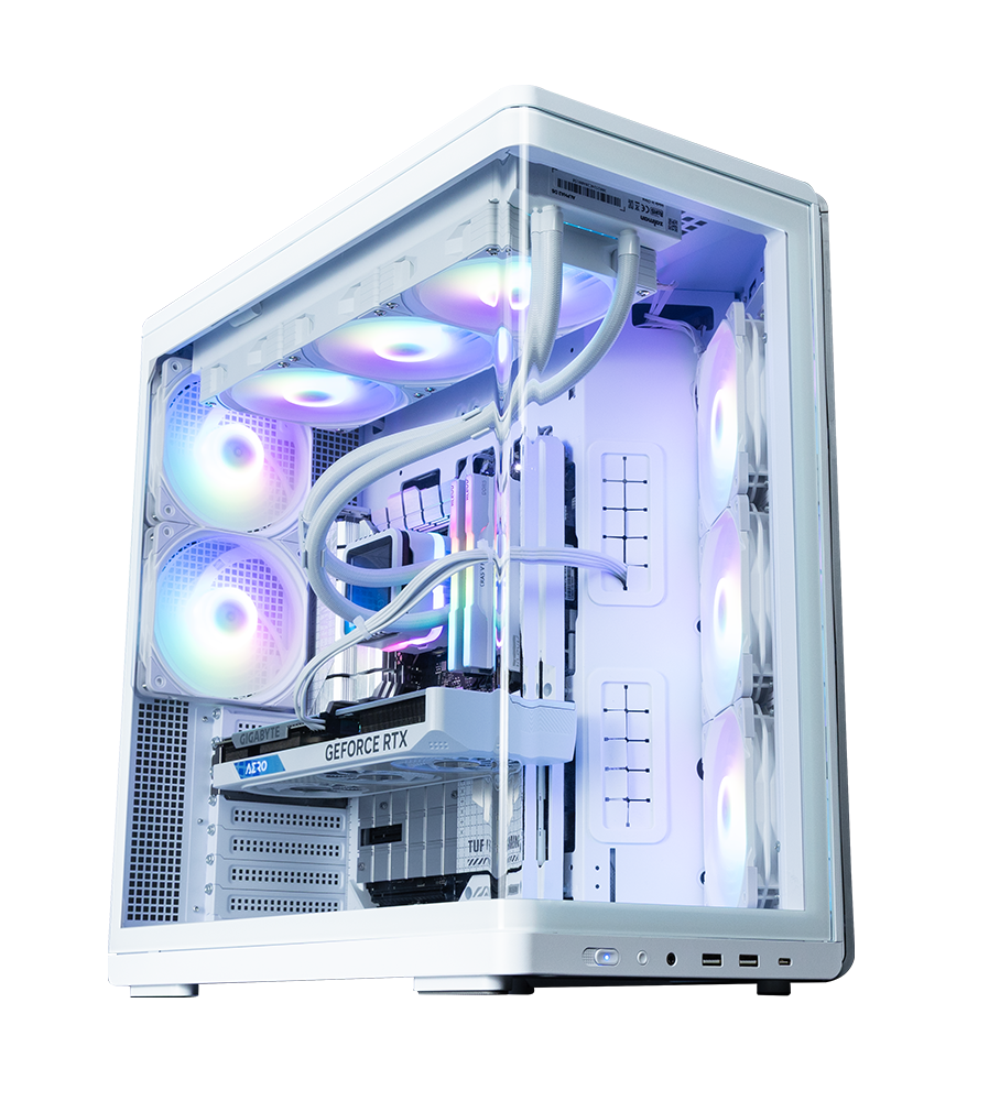 Zalman P60 WHITE – ATX Mid Tower Tempered Glass 5 Fans USB-C 435mm GPU 360mm Radiator
