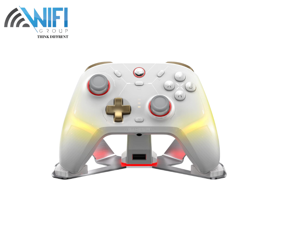 GameSir Cyclone 2 Wireless Controller - 1000Hz Polling Rate, TMR Joysticks, Hall/Micro 2-in-1 Triggers for PC/Switch/Android/iOS, PC Gaming Controller with Charging Dock White