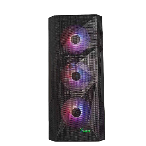 Xander Velox Flow Black E-ATX Gaming Case with 750W PSU