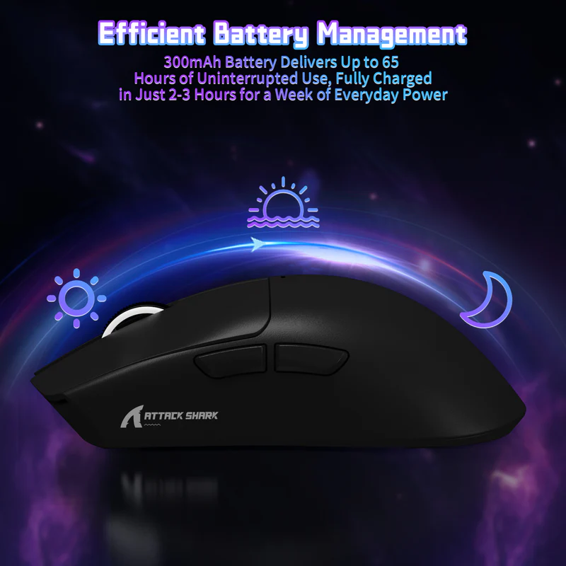 Attack Shark X11SE lightweight three-mode mouse Black