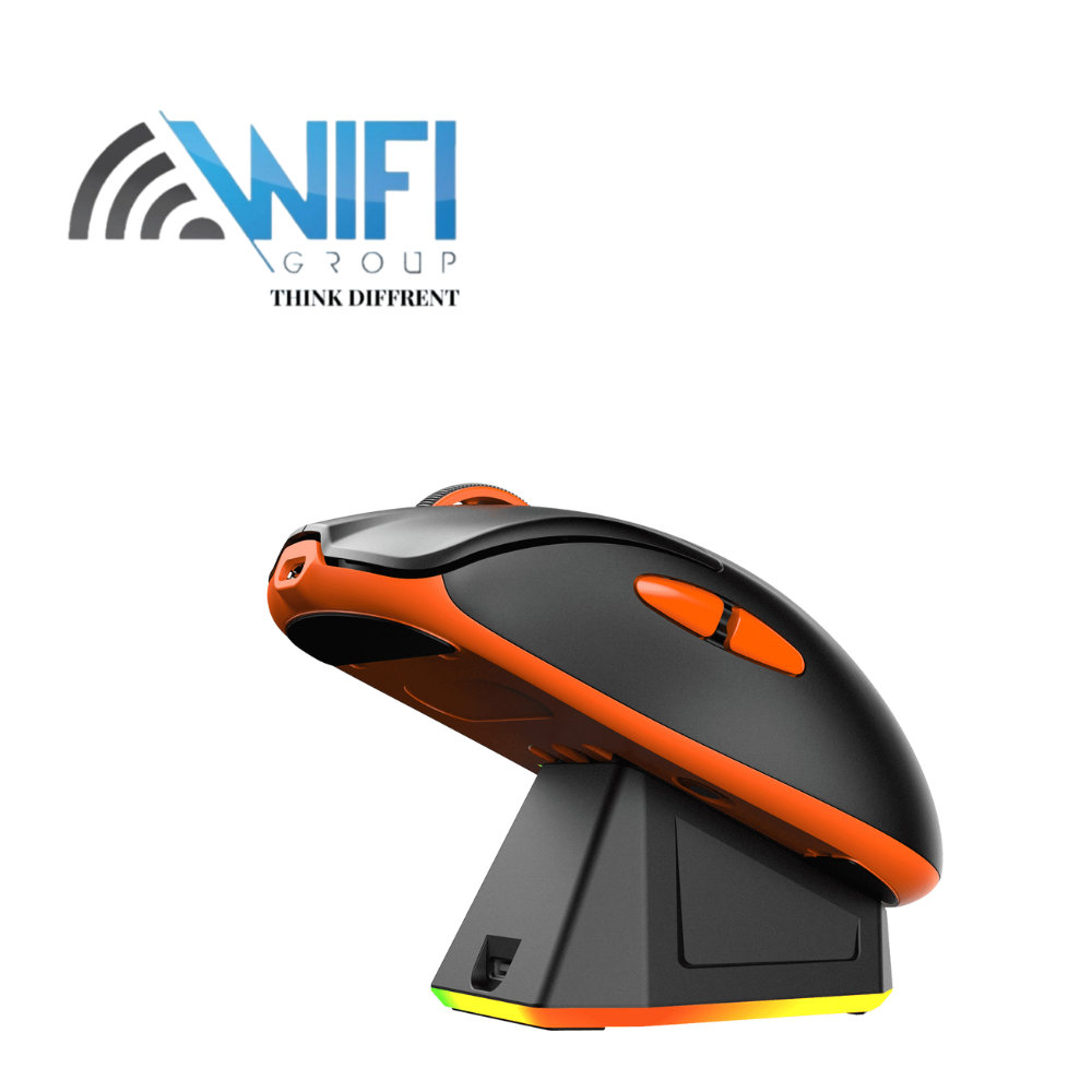 Mouse Meetion Air GW39 Lightweight Pixart PAW3395 With Charging Base 3 Mode Rechargeable Wireless And Bluetooth Gaming