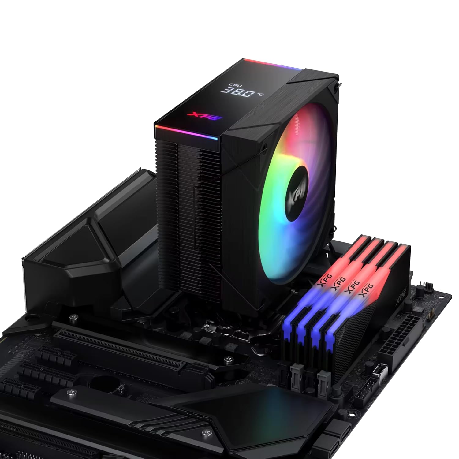 XPG Maestro Plus 42SA ARGB Air CPU Cooler – 120mm Fan – Black 