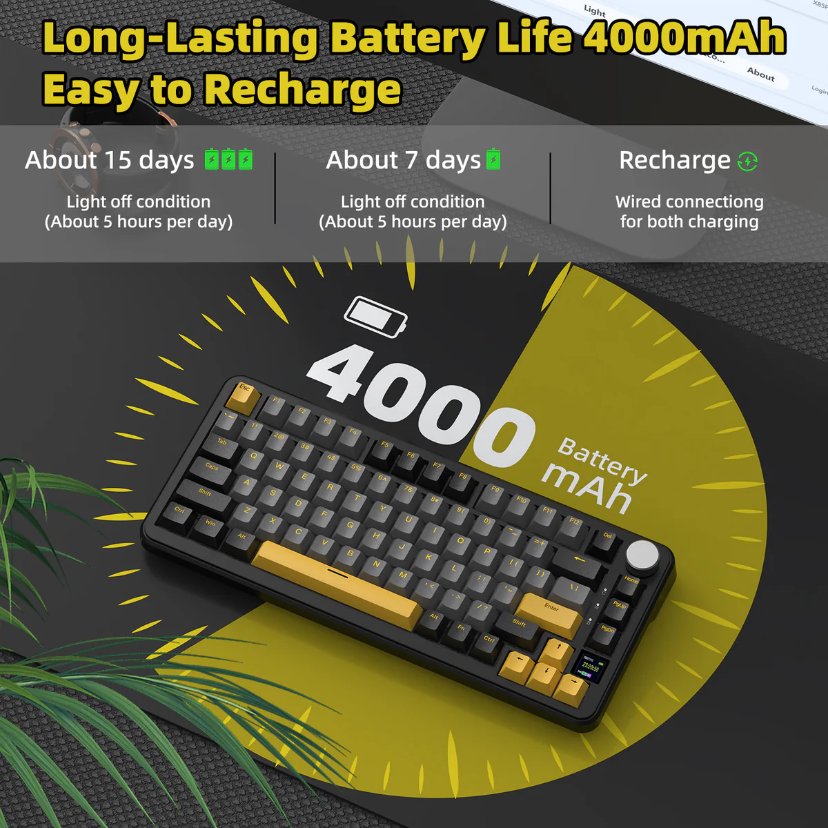 Keyboard Attack Shark X85PRO Cheese white 