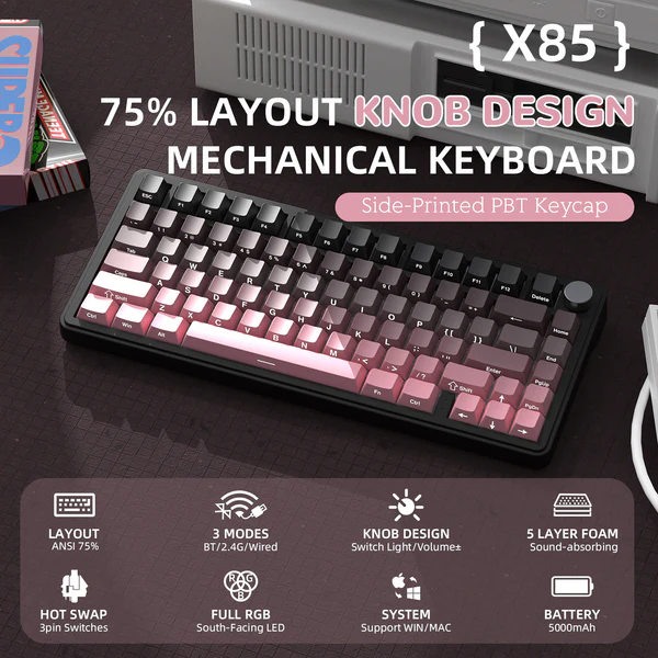 Keyboard Attack Shark X85 Blackberry 