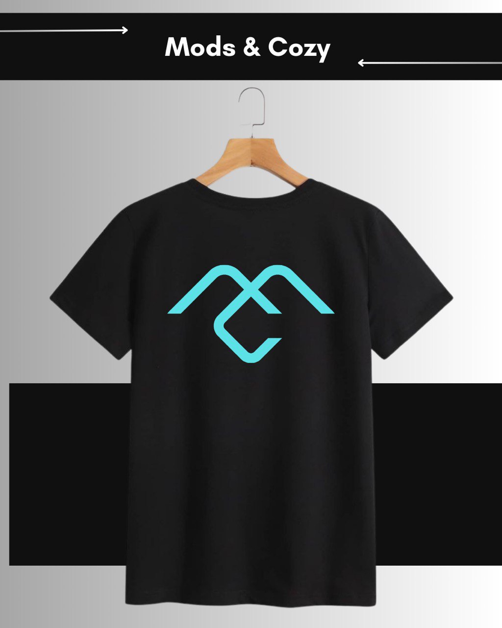 Stylish Abstract Black T-Shirt
