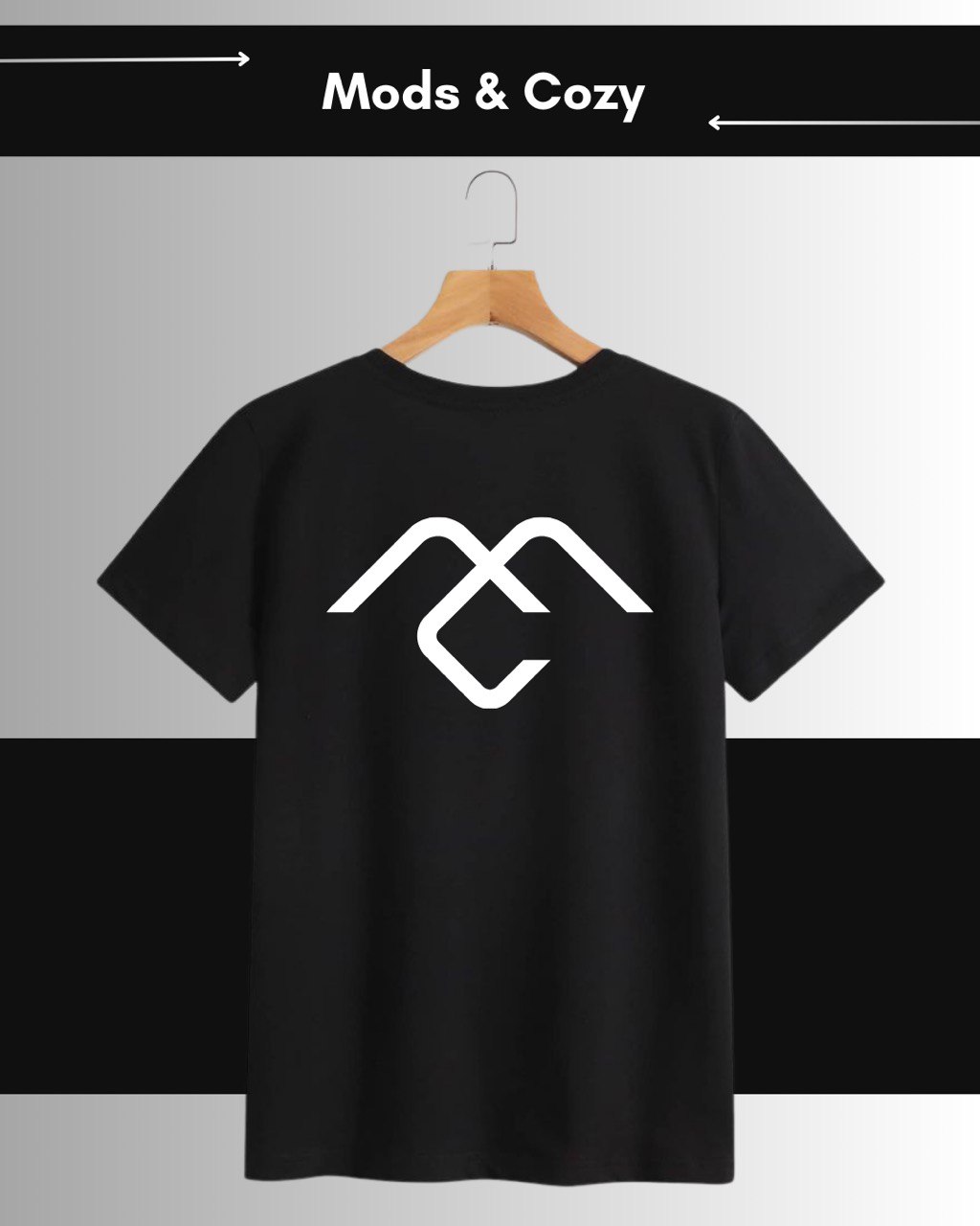Stylish Abstract Black T-Shirt