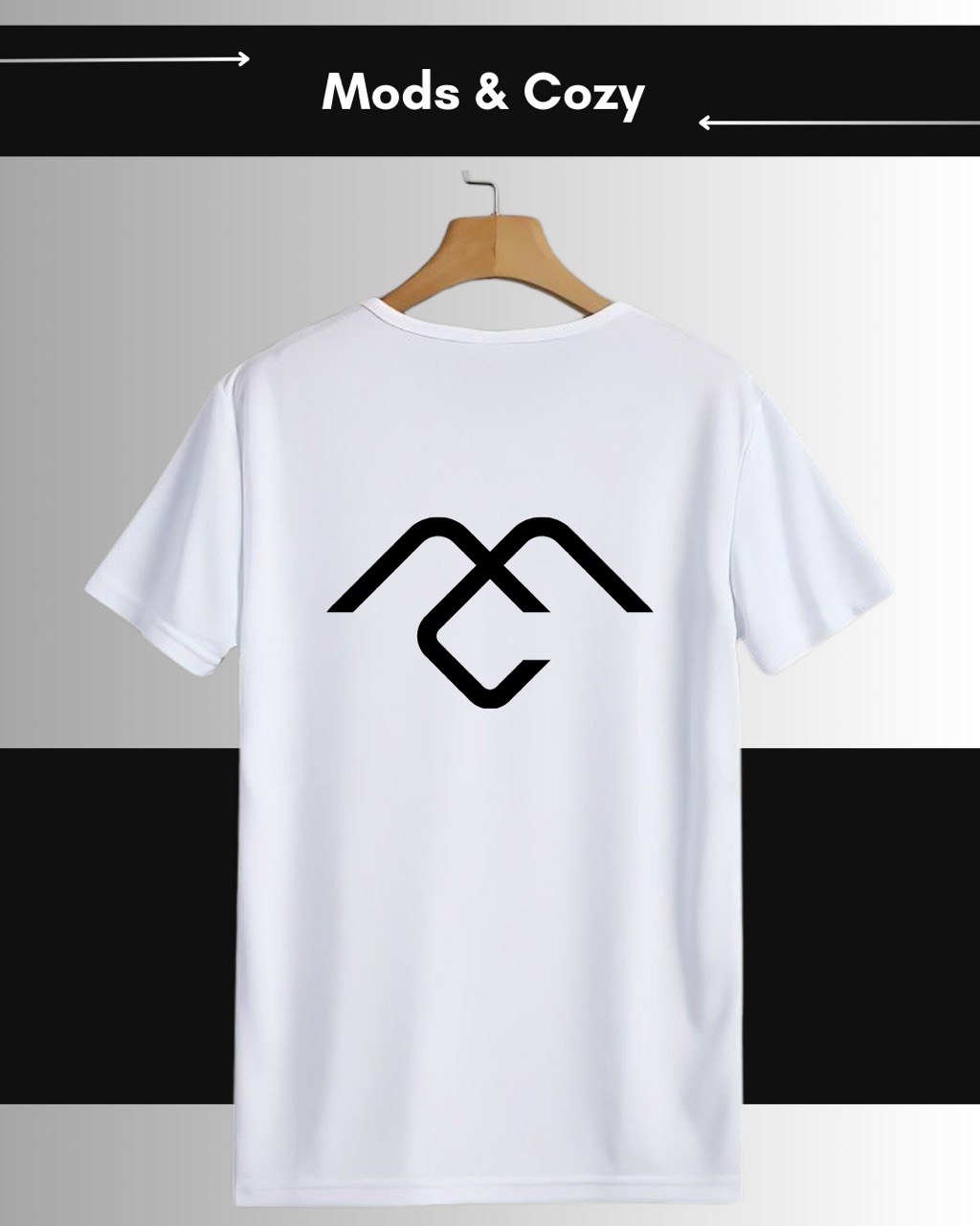 Stylish Abstract White T-Shirt