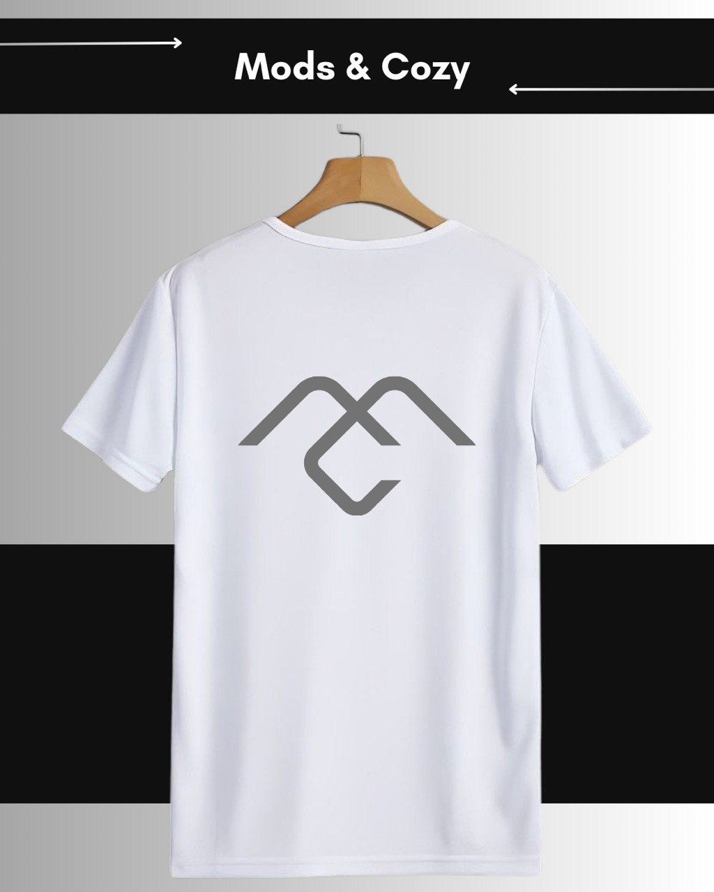 Stylish Abstract White T-Shirt