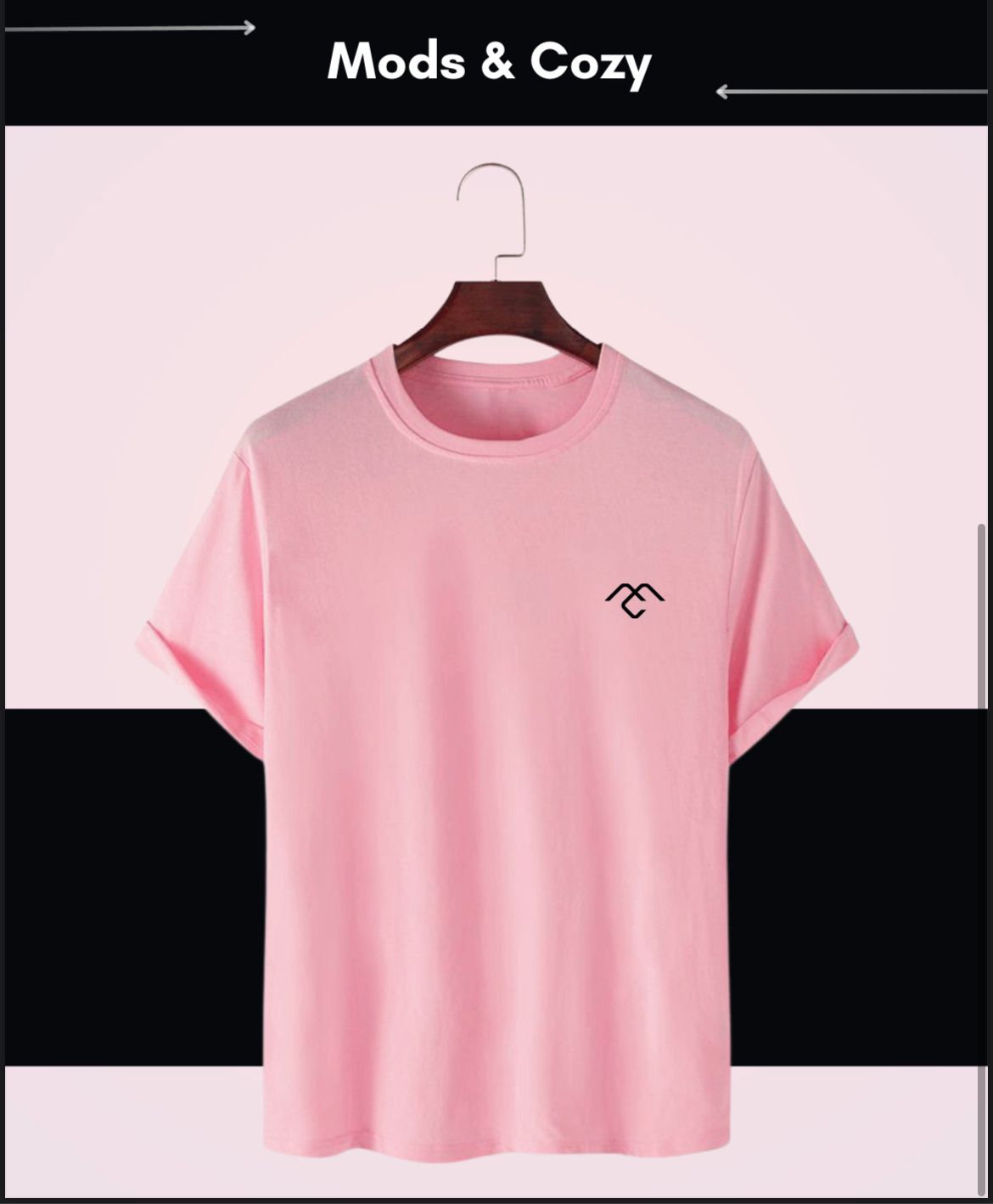 Stylish Plain Pink T-Shirt