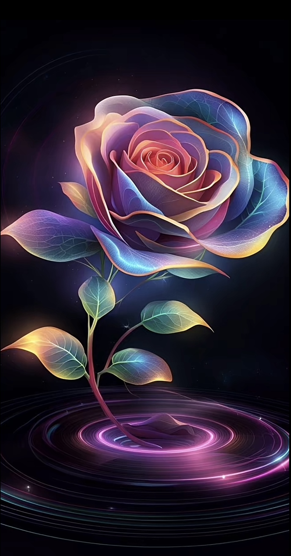 Holographic Rose Art