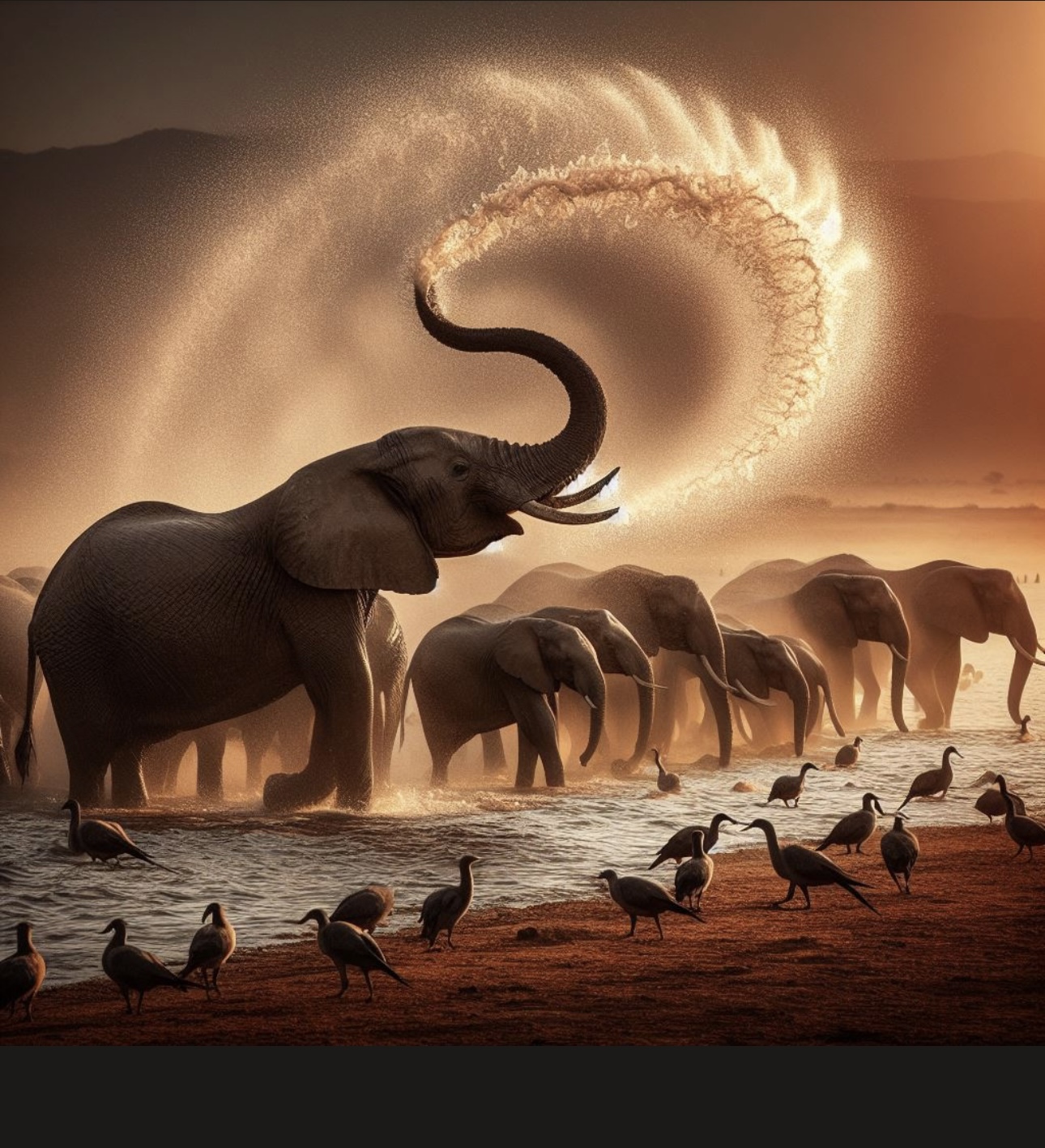 Elephant Wildlife Art Print