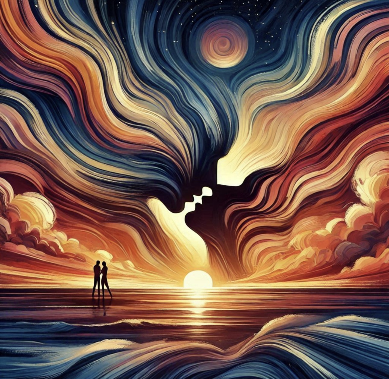 Abstract Sunset Art Print