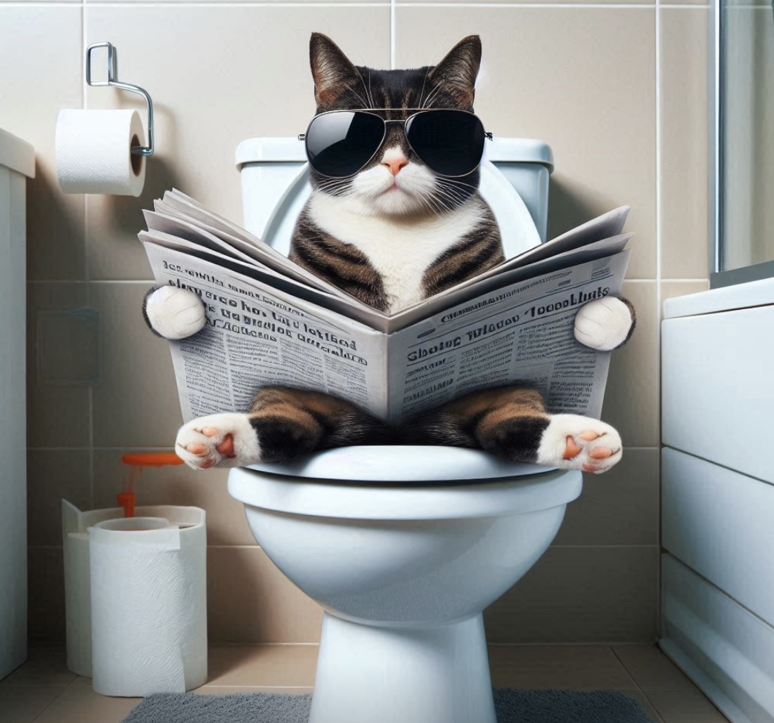 Bathroom Cat Print