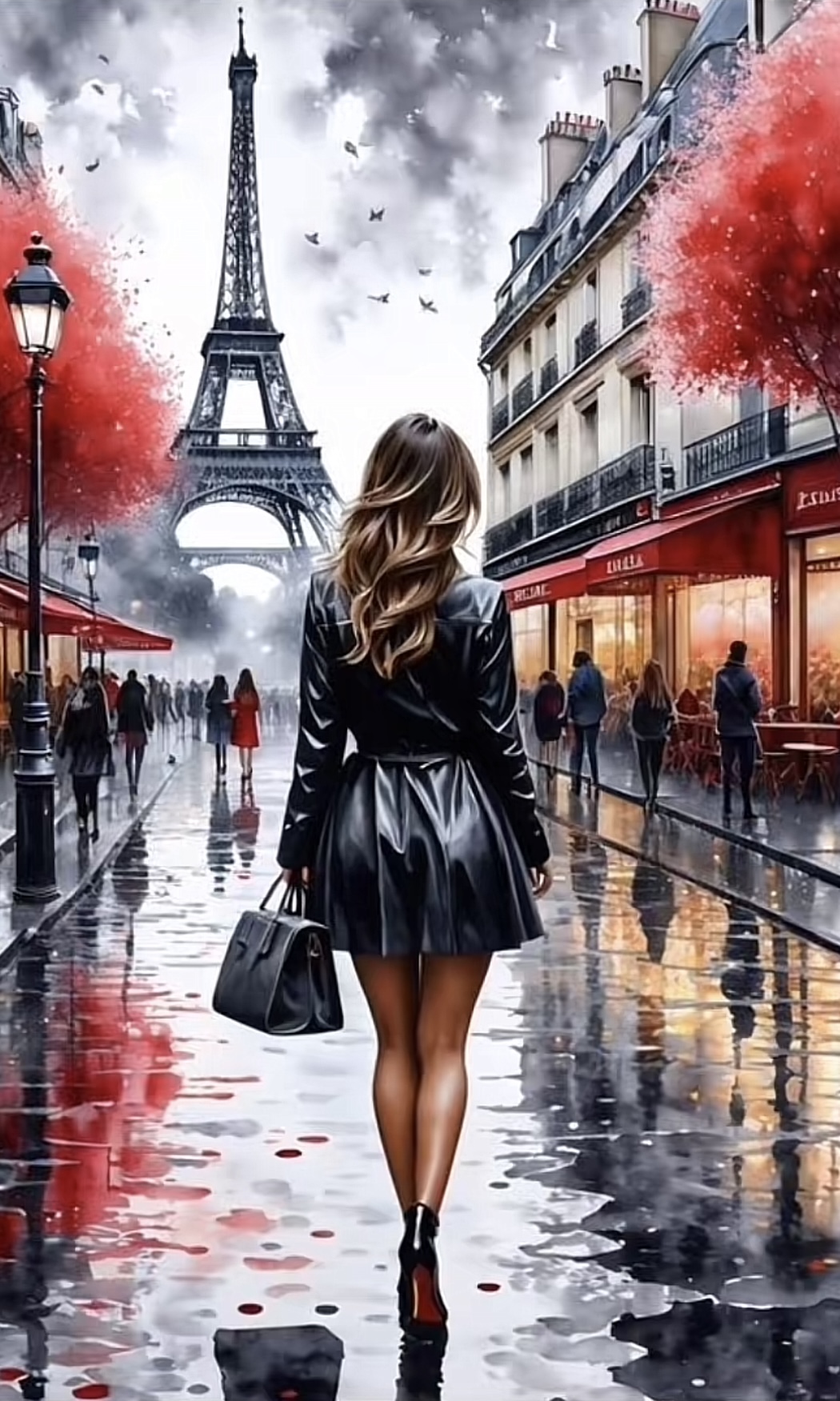 Paris Street Scene Print