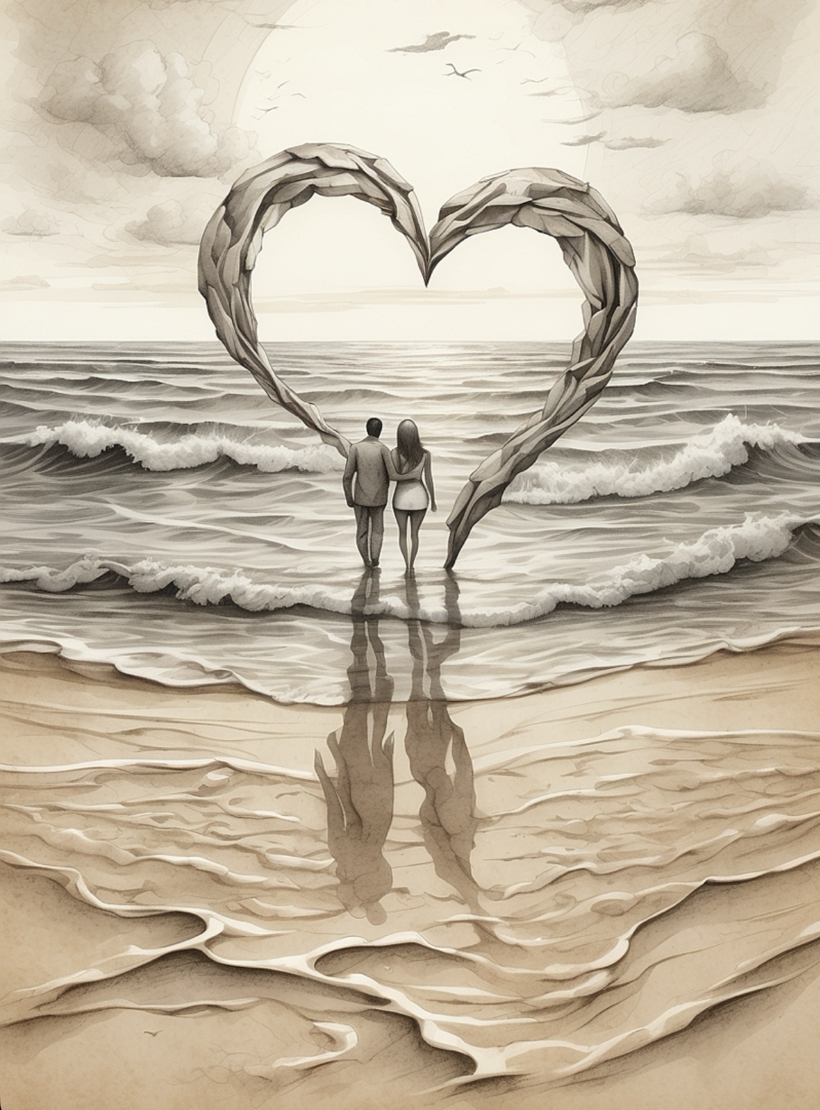 Romantic Beach Print