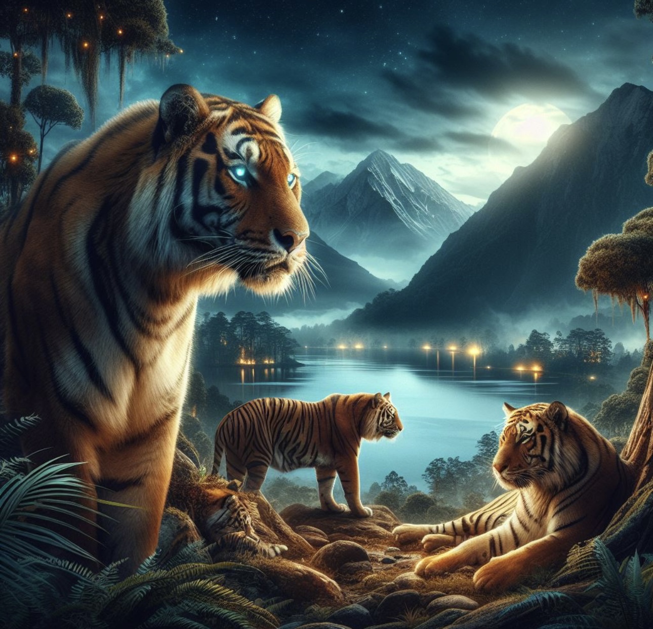 Mystic Tiger Landscape Print
