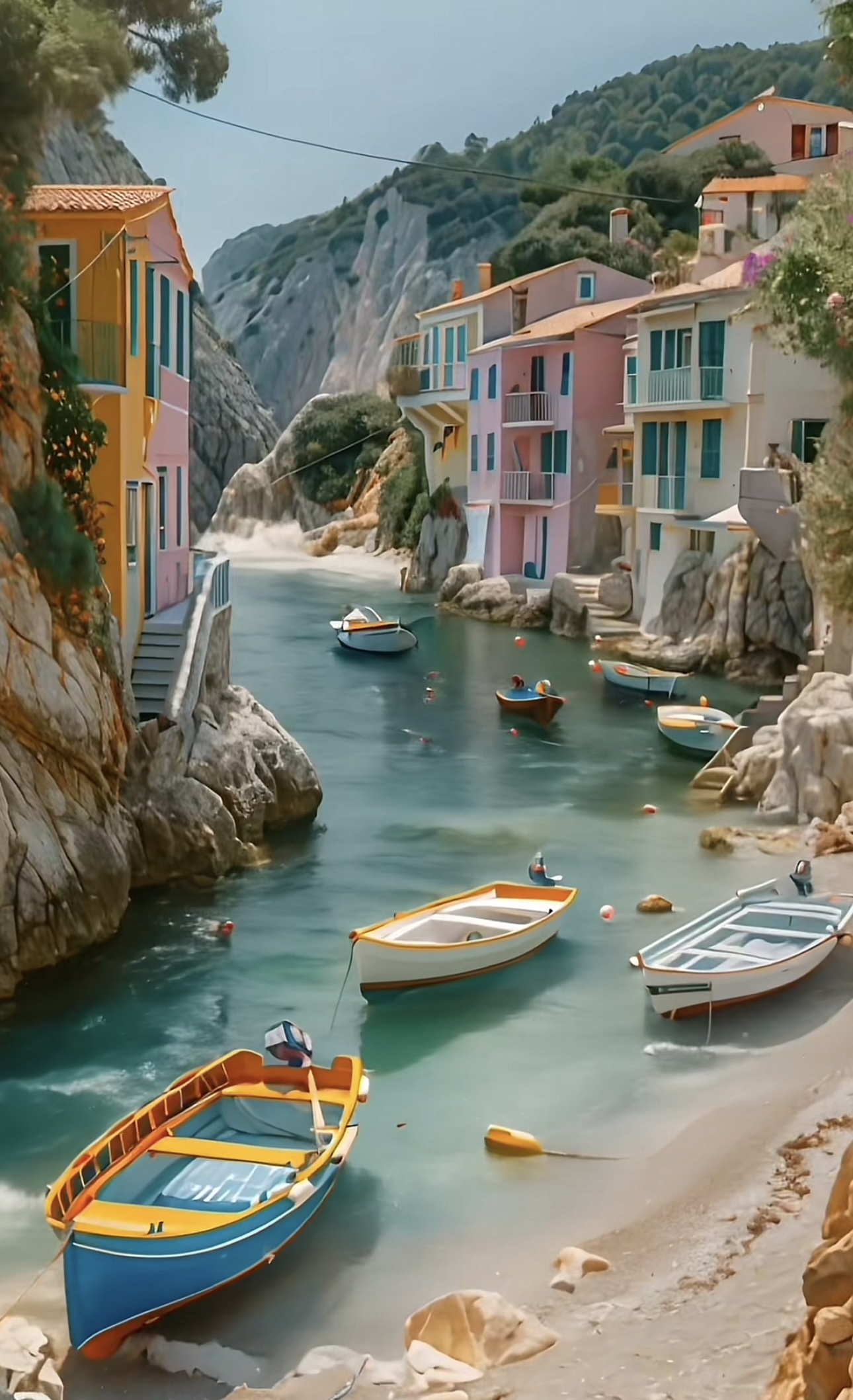 Colorful Rowboats