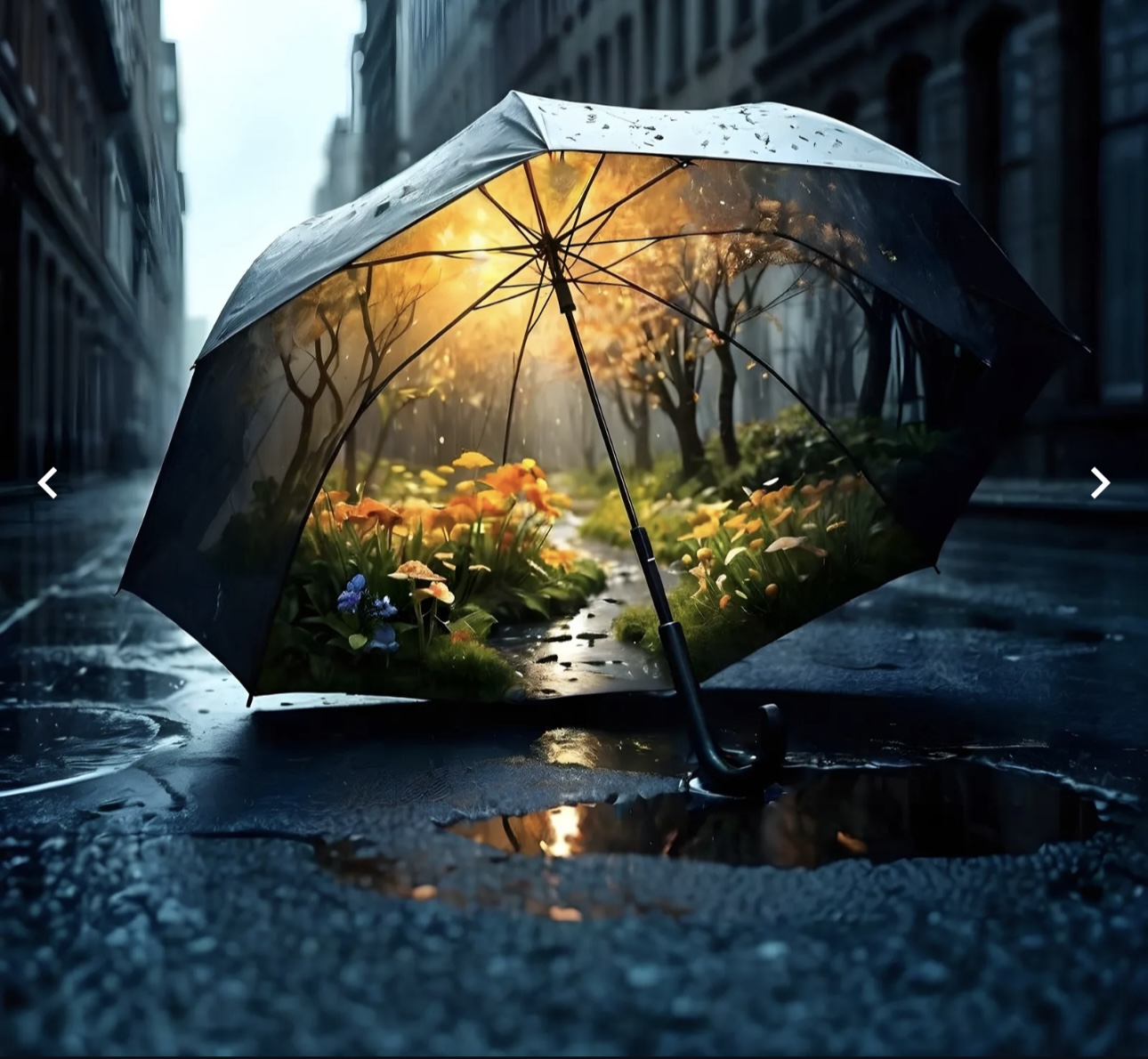 Artistic Umbrella Print